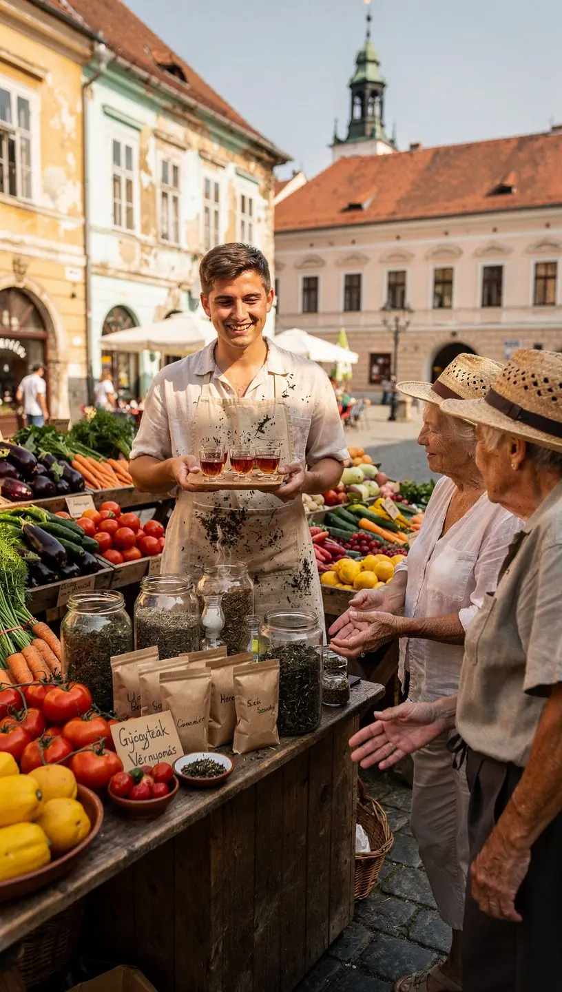 Teafőzés folyamata, amely segíti a vérnyomás csökkentését.