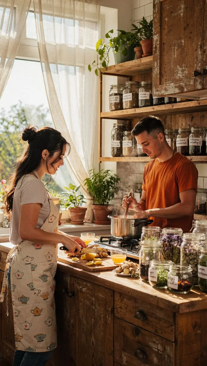 Gyógyteák különböző fajtái, üvegekben elhelyezve, a vérnyomás szabályozására.