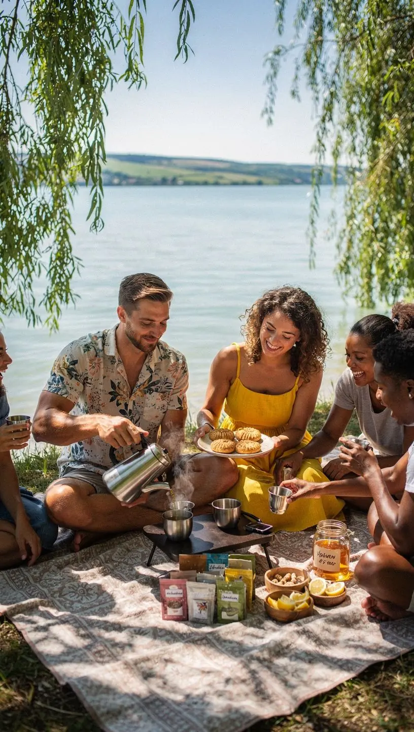 Teáscsésze a naplementében, egészséges életmódra utalva a mindennapokban.