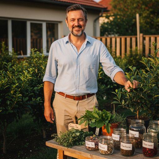 Egy teáskanál méz és egy üveg víz, amely a vérnyomásbarát tea elkészítéséhez szükséges összetevőket mutatja be.